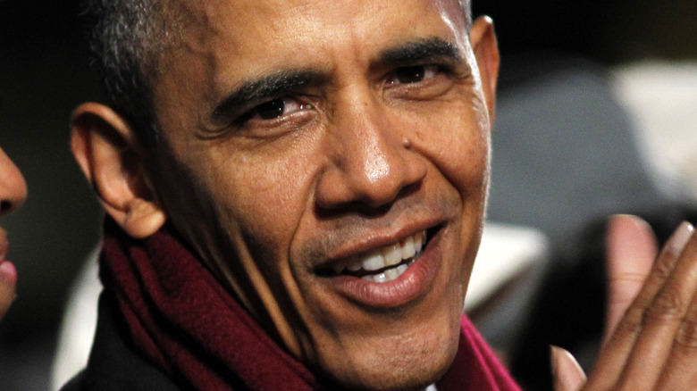 Barack Obama smiling at camera