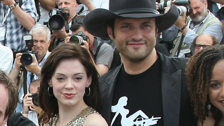 Rose McGowan and Robert Rodriguez