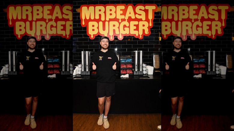 Mr.Beast at the launch of Mr Beast Burger