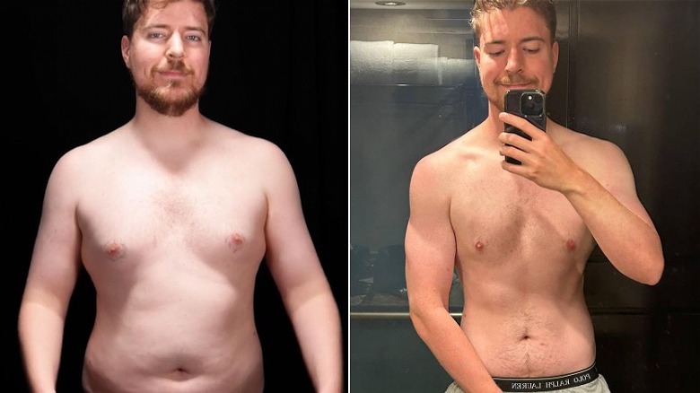 Jimmy MrBeast Donaldson weight loss transformation photos