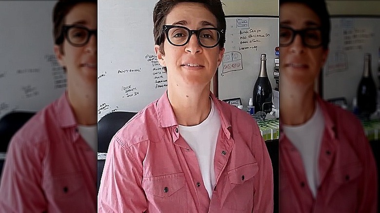 Rachel Maddow posing without makeup