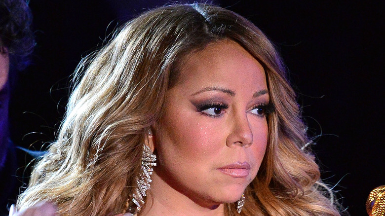 Mariah Carey looking sad