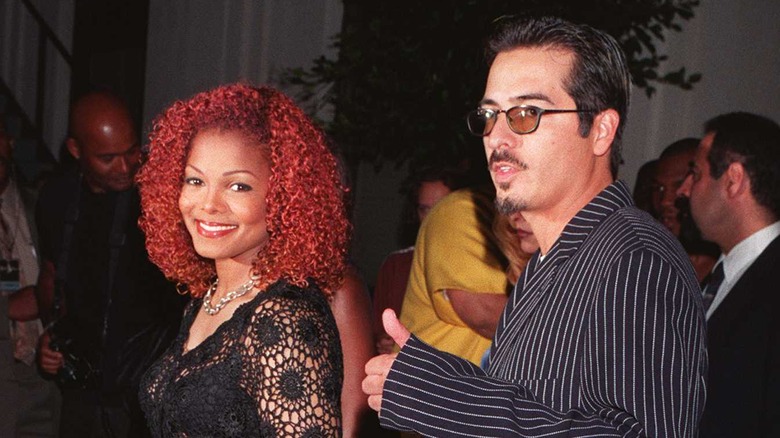 Janet Jackson and Rene Elizondo smiling