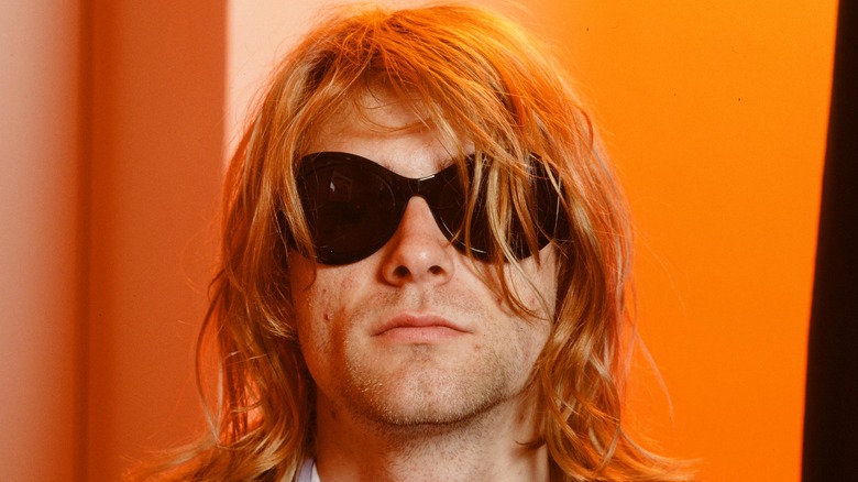 Kurt Cobain wearing sunglasses