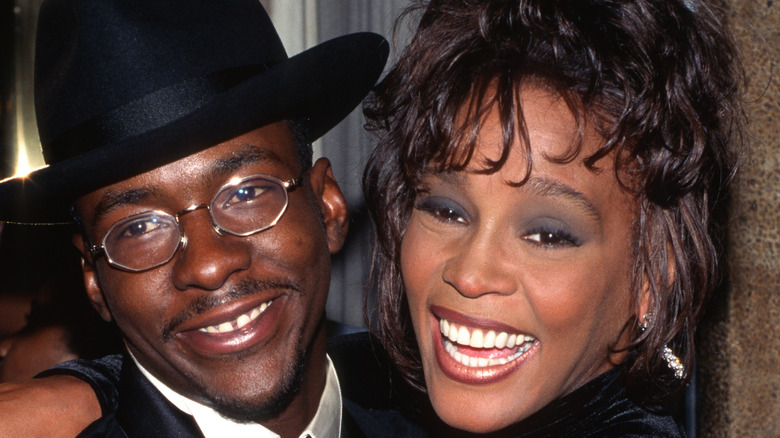 Bobby Brown and Whitney Houston happily together