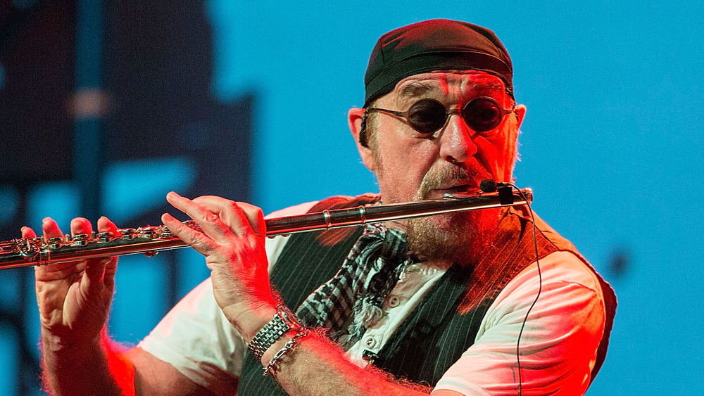 Ian Anderson of Jethro Tull performing 