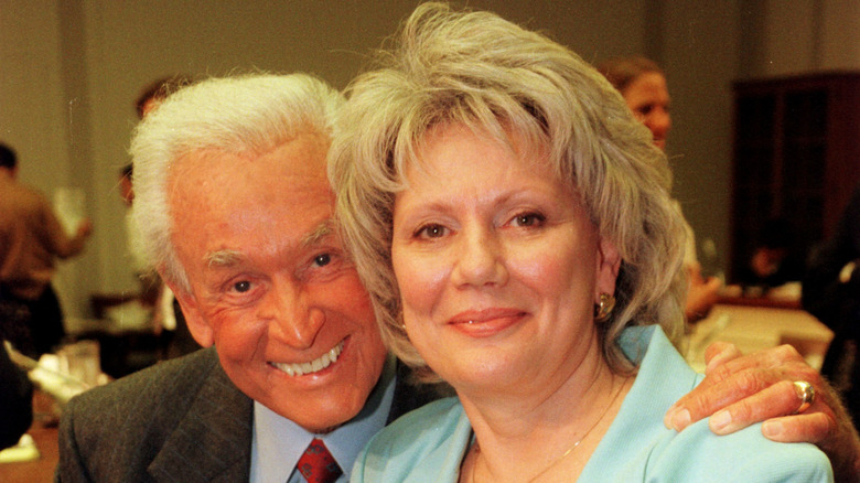 Bob Barker and Nancy Burnet posing