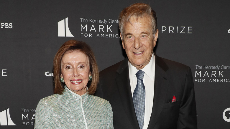 Nancy and Paul Pelosi posing
