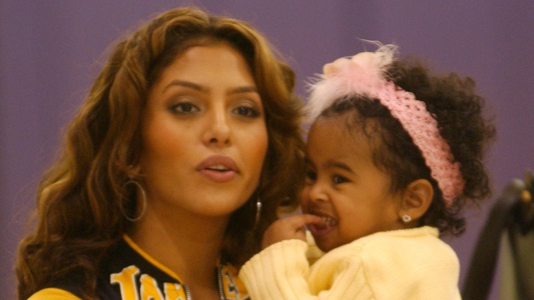 Vanessa Bryan holds baby Natalia Bryant