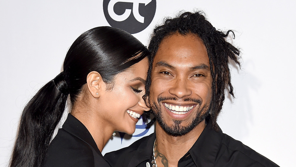 Nazanin Mandi snuggling into her husband Miguel's face