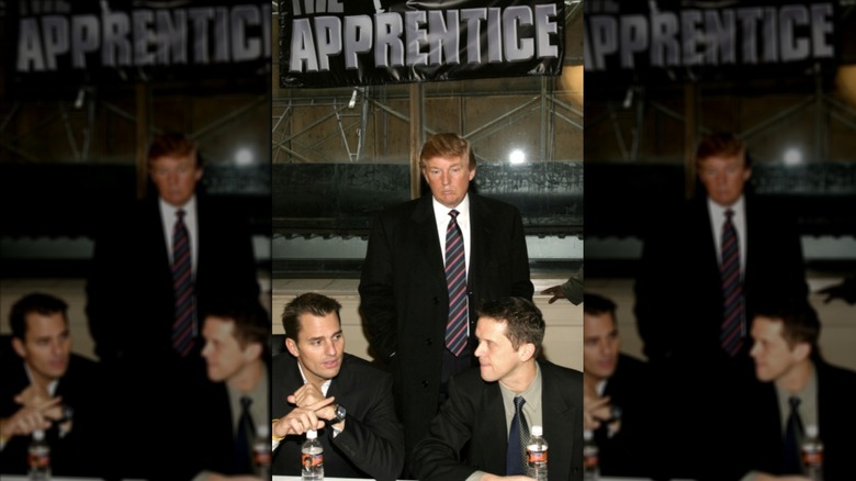 Donald Trump under The Apprentice banner 