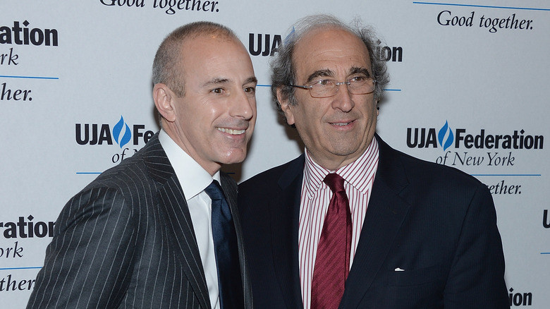 Matt Lauer and Andy Lack smiling 