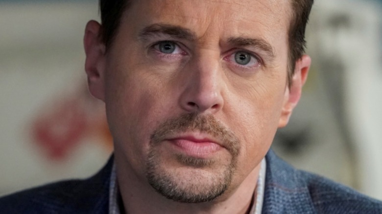 Sean Murray goatee staring serious