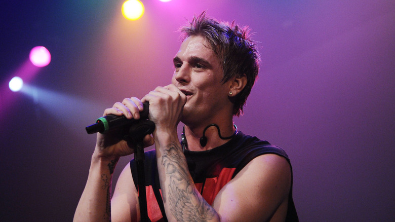 Aaron Carter performing 