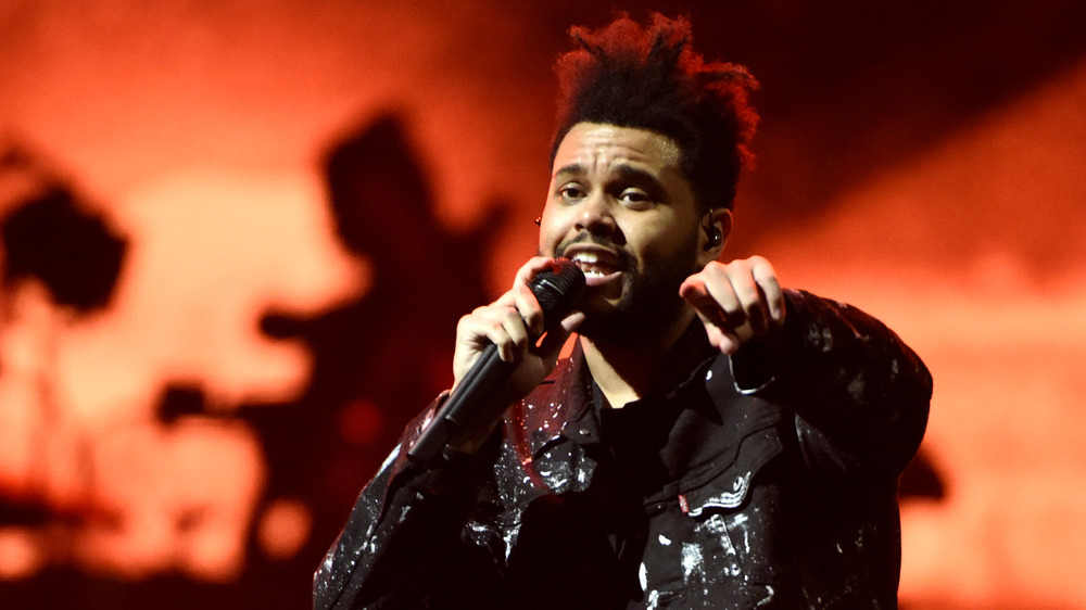 The Weeknd performing 