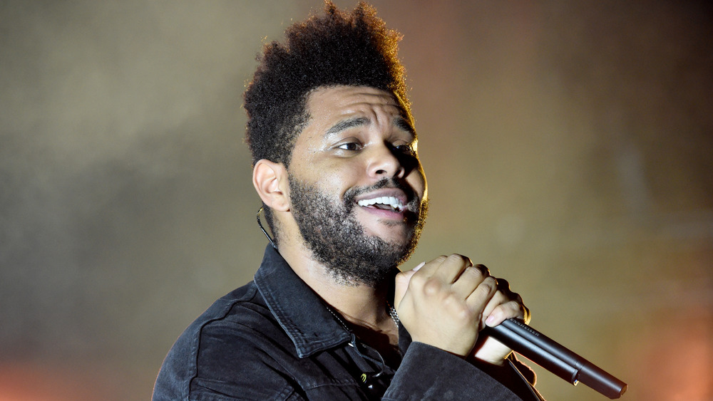 The Weeknd performing 