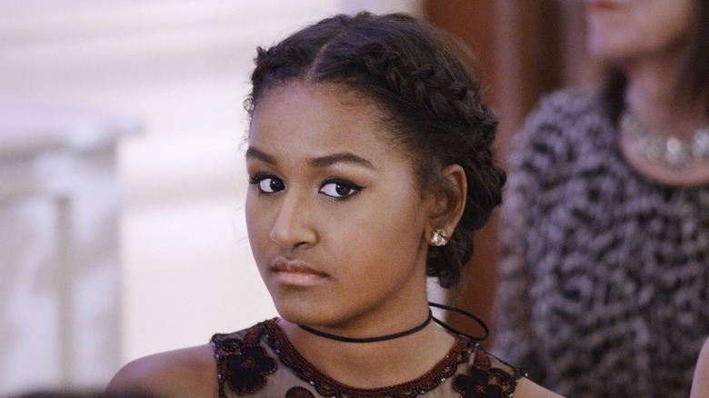 Sasha Obama looking to side