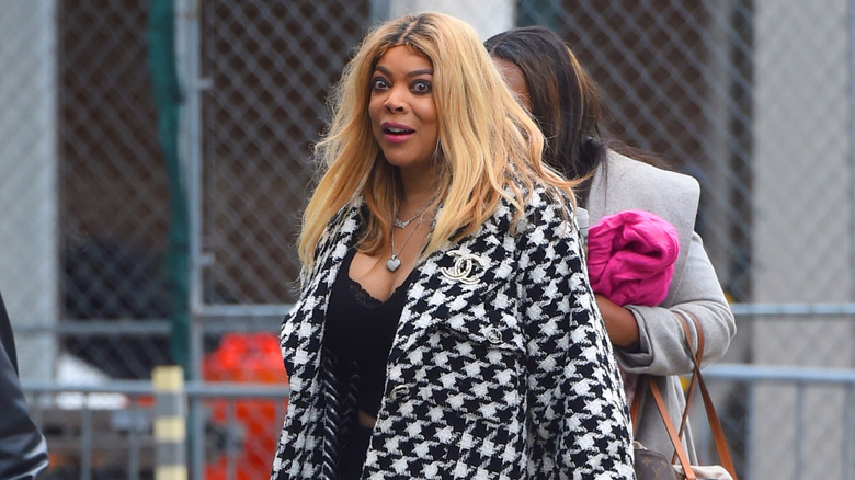 Wendy Williams in a houndstooth coat