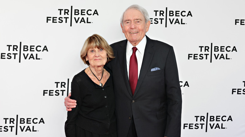 Jean and husband Dan Rather posing