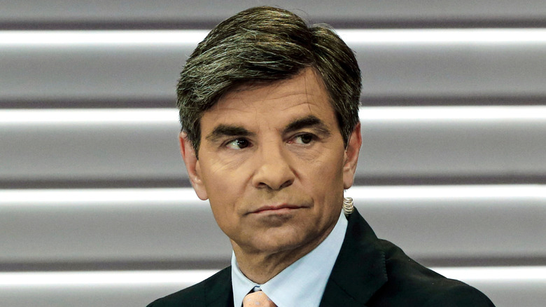 George Stephanopoulos prepping to go on air