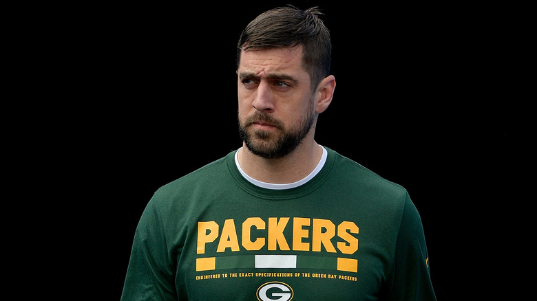 Aaron Rodgers walking