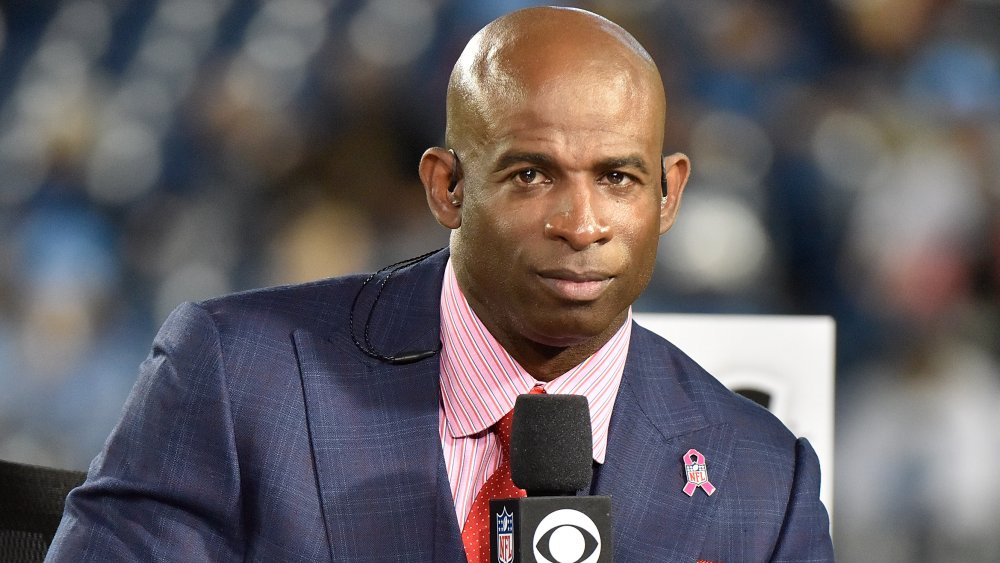 Deion Sanders reporting for CBS Sports 