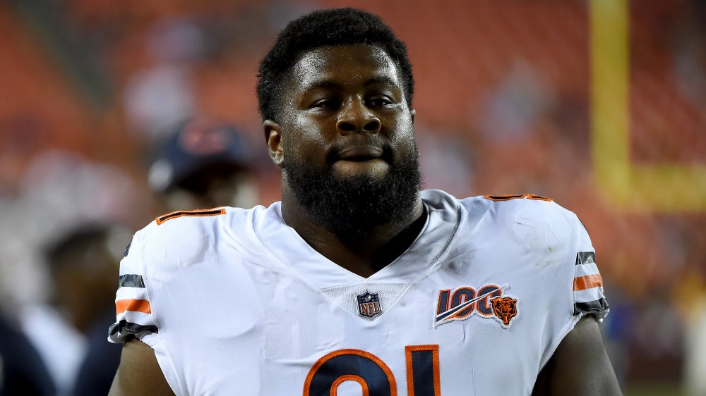 NFL player Eddie Goldman on the field for the Chicago Bears 