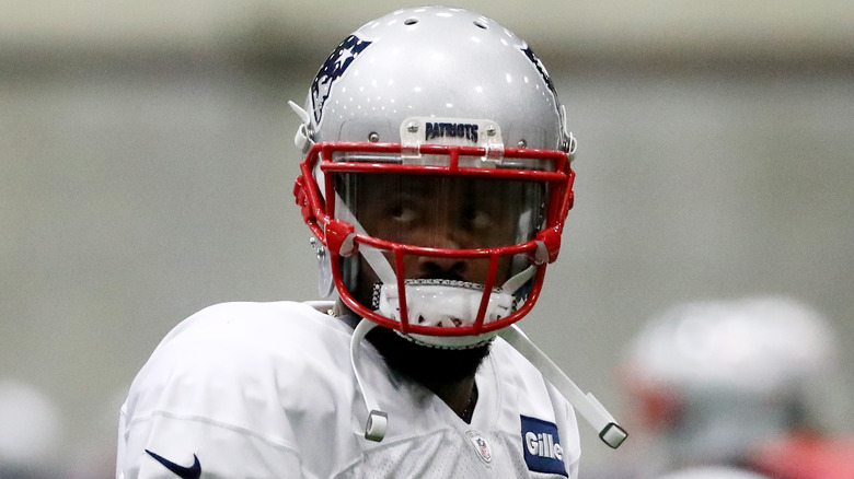 Kenny Britt in football helmet 