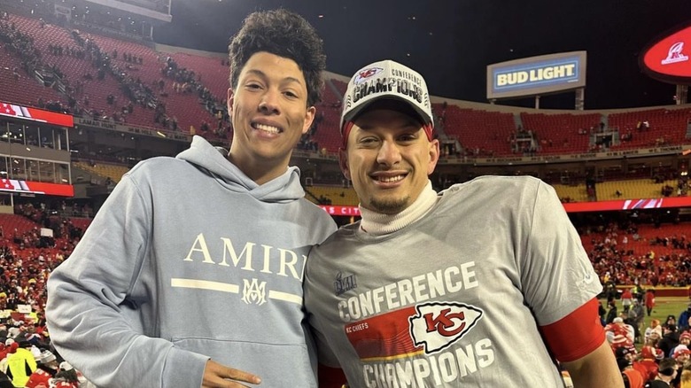 Jackson Mahomes and Patrick Mahomes