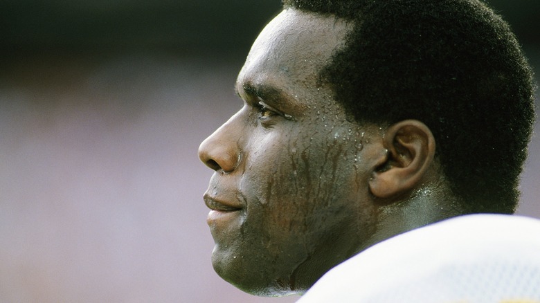 Dexter Manley looking into the distance