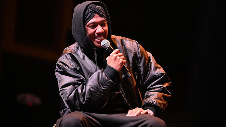 Nick Cannon speaking at an event