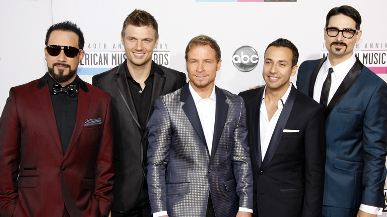 The Backstreet Boys posing