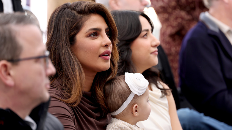 Priyanka Chopra holding Malti Marie