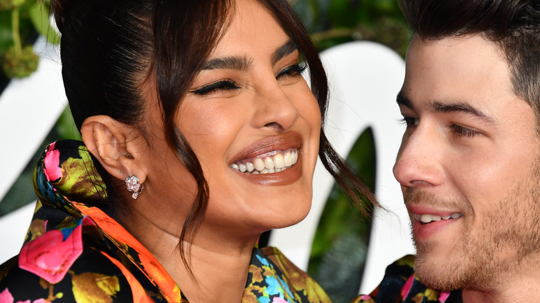 Priyanka Chopra and Nick Jonas laughing