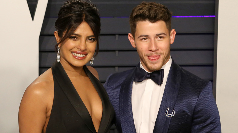 Priyanka Chopra and Nick Jonas pose together