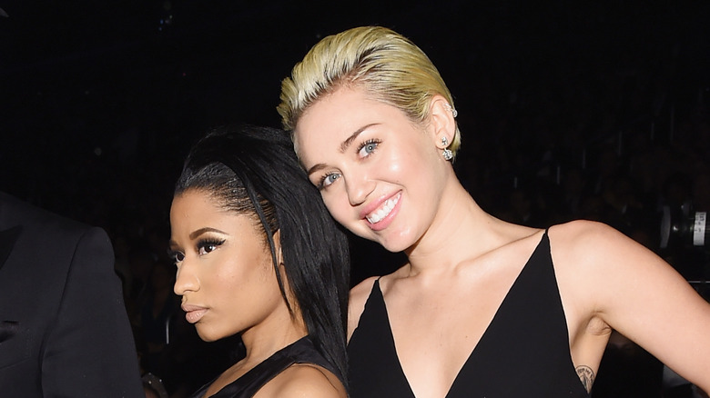 Nicki Minaj and Miley Cyrus at event