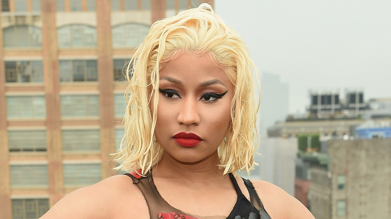 Nicki Minaj in blonde hair