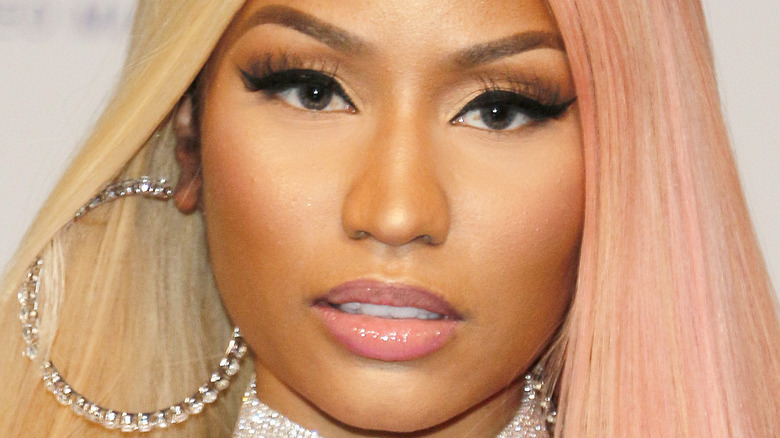 Nicki Minaj wearing earrings