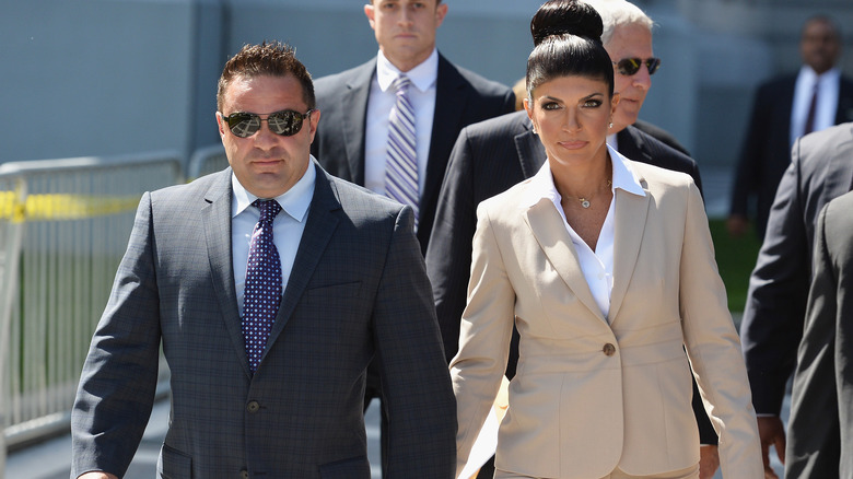 Joe and Teresa Giudice hold hands