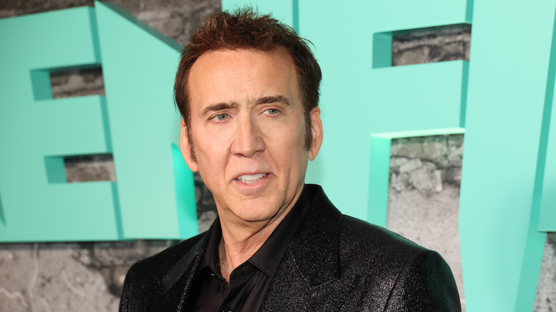 Nicolas Cage wearing black