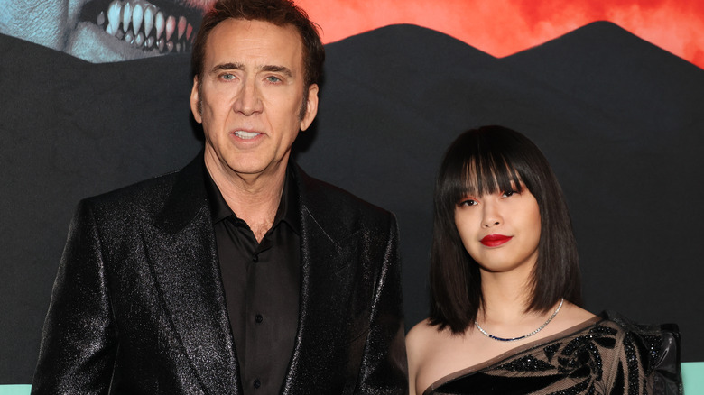 Nicolas Cage and Riko Shibata posing