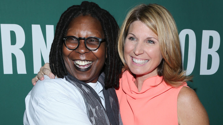 Nicolle Wallace and Whoopi Goldberg at book signing 