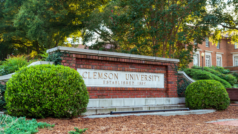 Clemson University sign