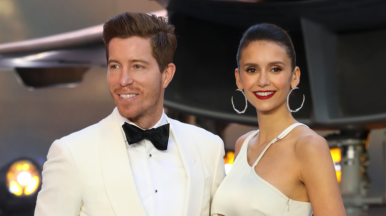 Nina Dobrev and Shaun White smiling