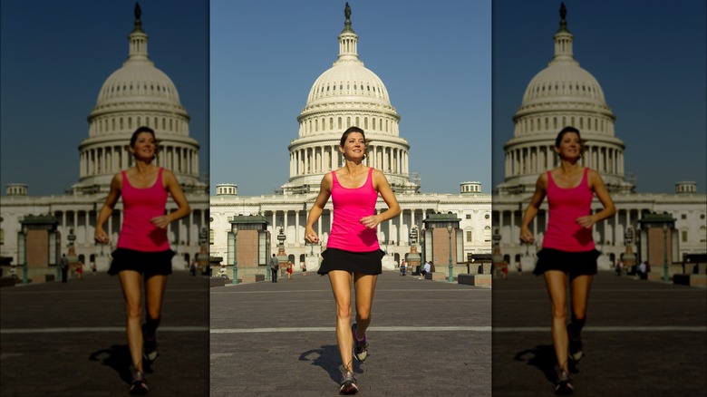 Norah O'Donnell out for a run in Washington, D.C.