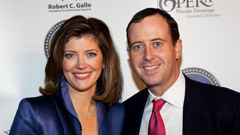 Norah O'Donnell and Geoff Tracy in 2008