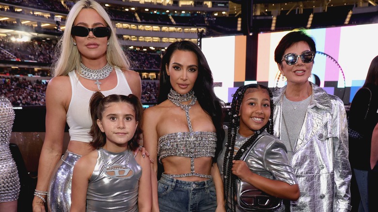 Khloé Kardashian, Penelope Disick, Kim Kardashian, North West, and Kris Jenner in 2023