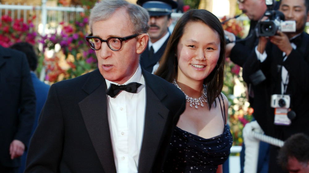 Woody Allen and Soon-Yi Previn on red carpet