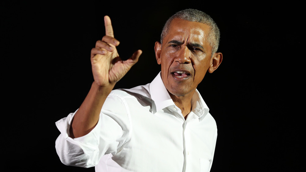 Barack Obama gestures