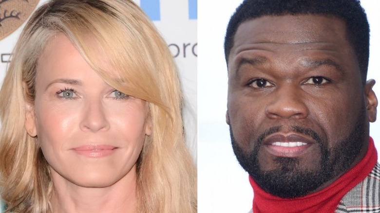 Chelsea Handler and 50 Cent 